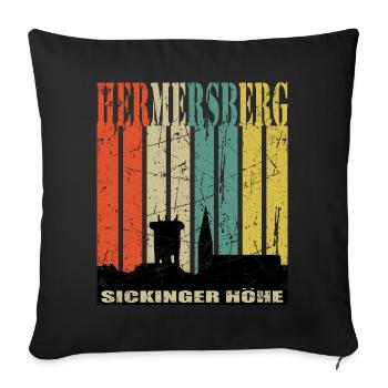 Hermersberg Sickinger Höhe - Sofakissenbezug 45 x 45 cm - Schwarz - Vorne
