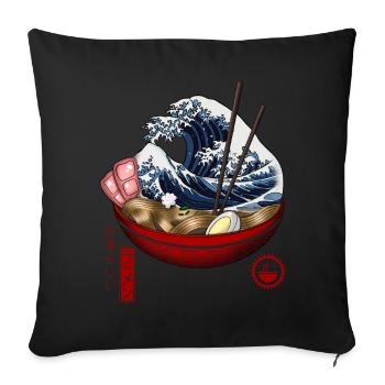 great ramen - Sofa pillowcase 17,3'' x 17,3'' (45 x 45 cm) - black - Front
