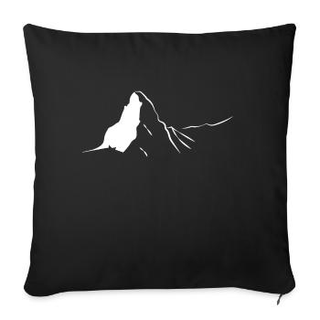 Zermatt Matterhorn - Sofa pillowcase 17,3'' x 17,3'' (45 x 45 cm) - black - Front