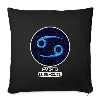 Cancer 22.06.-22.07. - Housse de coussin décorative 45 x 45 cm - noir - Devant