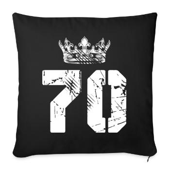 70 Number crown - Sofa pillowcase 17,3'' x 17,3'' (45 x 45 cm) - black - Front
