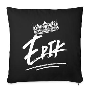 Erik - Housse de coussin décorative 45 x 45 cm - noir - Devant