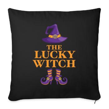 The Lucky Witch - Sofa pillowcase 17,3'' x 17,3'' (45 x 45 cm) - black - Front