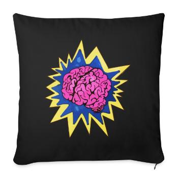 Brainwashed - Sofa pillowcase 17,3'' x 17,3'' (45 x 45 cm) - black - Front