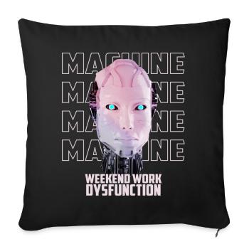 Homme machine - Housse de coussin décorative 45 x 45 cm - noir - Devant