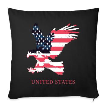 American Adler - Sofa pillowcase 17,3'' x 17,3'' (45 x 45 cm) - black - Front
