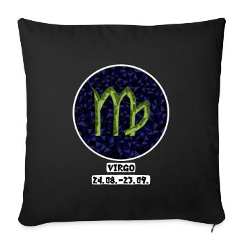 Vierge 24.08.-23.09. - Housse de coussin décorative 45 x 45 cm - noir - Devant