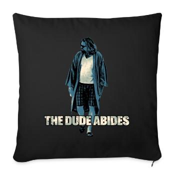 The Big Lebowski Dude -The Dude Abides - Sofa pillowcase 17,3'' x 17,3'' (45 x 45 cm) - black - Front