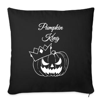 Roi Citrouille - Housse de coussin décorative 45 x 45 cm - noir - Devant