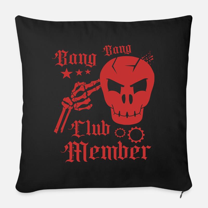 Bang Bang Club Mitglied - Sofakissenbezug 45 x 45 cm - Schwarz