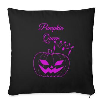 Pumpkin Queen Halloween Design - Sofa pillowcase 17,3'' x 17,3'' (45 x 45 cm) - black - Front