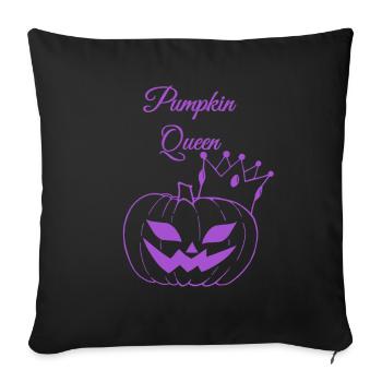 Pumpkin Queen Design - Sofa pillowcase 17,3'' x 17,3'' (45 x 45 cm) - black - Front