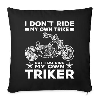 Idée cadeau Trike | Triker Moto Trikes Hommes - Housse de coussin décorative 45 x 45 cm - noir - Devant