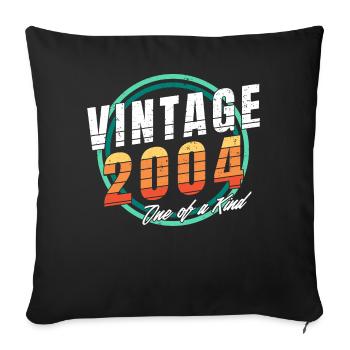 Vintage 2004 Shirt für Herren Damen 19 Jahre 19. - Sofakissenbezug 45 x 45 cm - Schwarz - Vorne