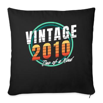 Vintage 2010 Shirt für Herren Damen 13 Jahre 13. - Sofakissenbezug 45 x 45 cm - Schwarz - Vorne