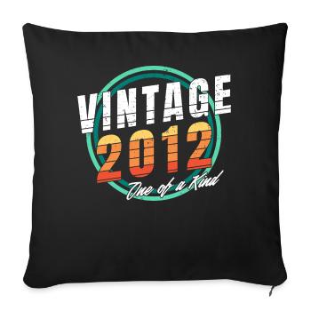 Vintage 2012 Shirt für Männer Frauen 11 Jahre alt 11. - Sofakissenbezug 45 x 45 cm - Schwarz - Vorne