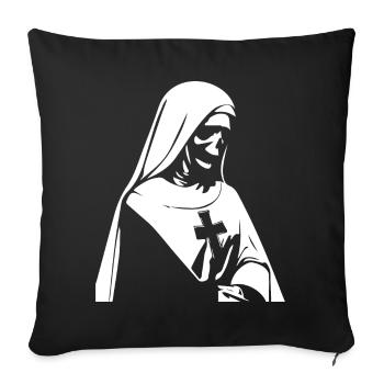 Nonne gothique sombre enchanteresse, satanique et occulte - Housse de coussin décorative 45 x 45 cm - noir - Devant
