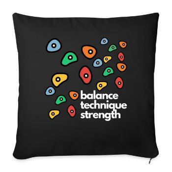 Bouldern - Sofakissenbezug 45 x 45 cm - Schwarz - Vorne