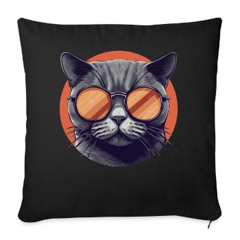 Cat Mietz House Duck Sunglasses - Sofa pillowcase 17,3'' x 17,3'' (45 x 45 cm) - black - Front