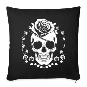Horror Skull Skull Art Skull Gothic Heavy Metal - Sofa pillowcase 17,3'' x 17,3'' (45 x 45 cm) - black - Front