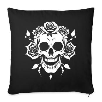 Horror Skull Skull Art Skull Gothic Heavy Metal - Sofa pillowcase 17,3'' x 17,3'' (45 x 45 cm) - black - Front