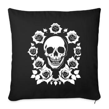 Horror Skull Skull Art Skull Gothic Heavy Metal - Sofa pillowcase 17,3'' x 17,3'' (45 x 45 cm) - black - Front