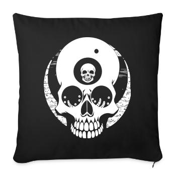 Horror Skull Skull Art Skull Gothic Heavy Metal - Sofa pillowcase 17,3'' x 17,3'' (45 x 45 cm) - black - Front