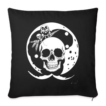 Horror Skull Skull Art Skull Gothic Heavy Metal - Sofa pillowcase 17,3'' x 17,3'' (45 x 45 cm) - black - Front