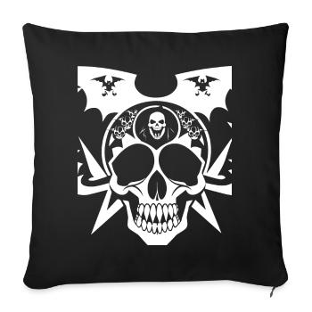 Horror Skull Skull Art Skull Gothic Heavy Metal - Sofa pillowcase 17,3'' x 17,3'' (45 x 45 cm) - black - Front