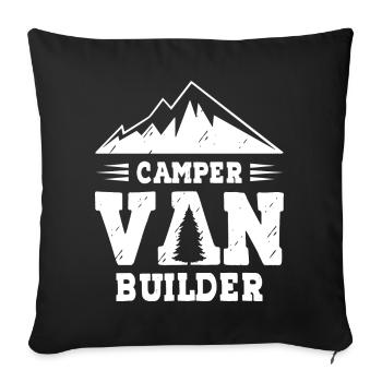 Camper Van Builder - Sofakissenbezug 45 x 45 cm - Schwarz - Vorne