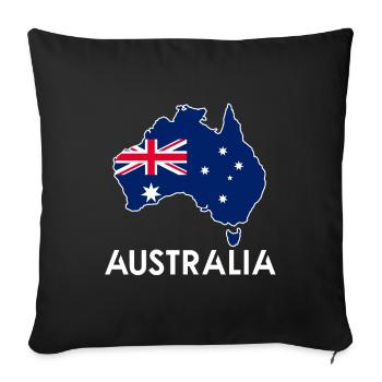 Australien - Sofakissenbezug 45 x 45 cm - Schwarz - Vorne