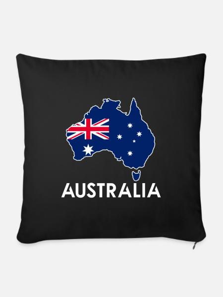 Australien - Sofakissenbezug 45 x 45 cm - Schwarz