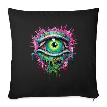 Zombie Eye Apocalypse Halloween Zombie Hunter - Sofa pillowcase 17,3'' x 17,3'' (45 x 45 cm) - black - Front
