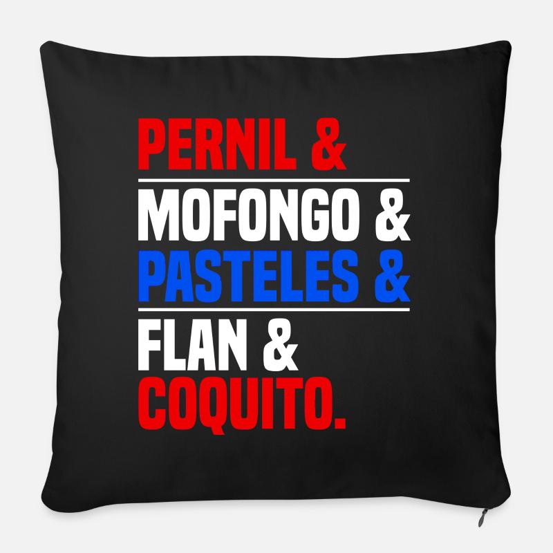 Puerto Rico Flagge | Puerto Ricaner Geschenkideen - Sofakissenbezug 45 x 45 cm - Schwarz