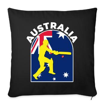 Australia Cricket Batsman Australia Flag - Sofa pillowcase 17,3'' x 17,3'' (45 x 45 cm) - black - Front