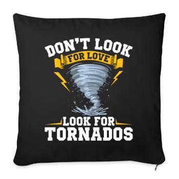 Sturmjäger Shirts | Unwetter Sturm Blitz Geschenke - Sofakissenbezug 45 x 45 cm - Schwarz - Vorne