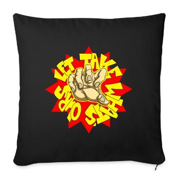 Ltwo - Housse de coussin décorative 45 x 45 cm - noir - Devant