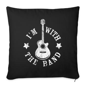 I'm with the band - Sofa pillowcase 17,3'' x 17,3'' (45 x 45 cm) - black - Front