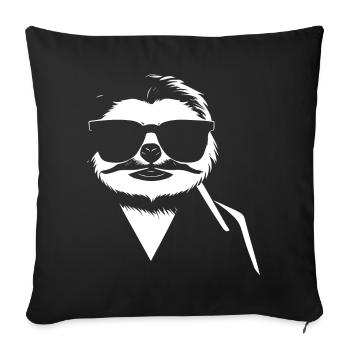 Sloths Anime Sloth Manga Sloth Sunglasses - Sofa pillowcase 17,3'' x 17,3'' (45 x 45 cm) - black - Front