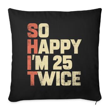 50e cadeau d’anniversaire 50e ans anniversaire dire - Housse de coussin décorative 45 x 45 cm - noir - Devant