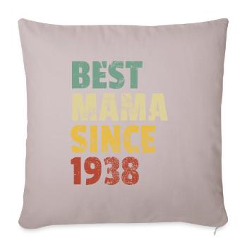 Cooles Retro-Design für Mama von Sohn oder Tochter. - Sofakissenbezug 45 x 45 cm - helles Taupe - Vorne