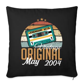 May 2004 Birthday Gift 2004 May - May 2004 - Sofa pillowcase 17,3'' x 17,3'' (45 x 45 cm) - black - Front
