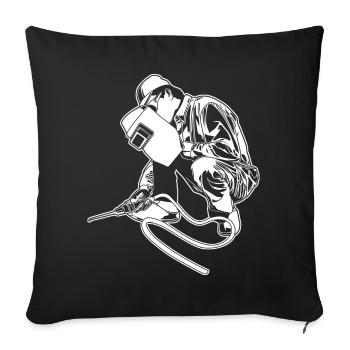 Welder - Sofa pillowcase 17,3'' x 17,3'' (45 x 45 cm) - black - Front