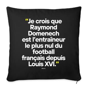 Citation célèbre footballeur - Housse de coussin décorative 45 x 45 cm - noir - Devant