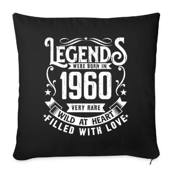 Légendaire Depuis 1960 Né en 1960 Cadeau 1960 - Housse de coussin décorative 45 x 45 cm - noir - Devant