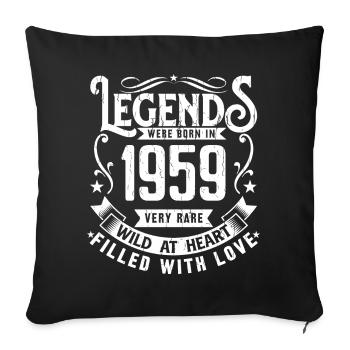 Légendaire Depuis 1959 Né en 1959 Cadeau 1959 - Housse de coussin décorative 45 x 45 cm - noir - Devant