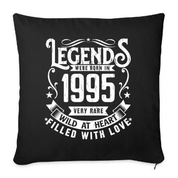 Légendaire Depuis 1995 Né en 1995 Cadeau 1995 - Housse de coussin décorative 45 x 45 cm - noir - Devant