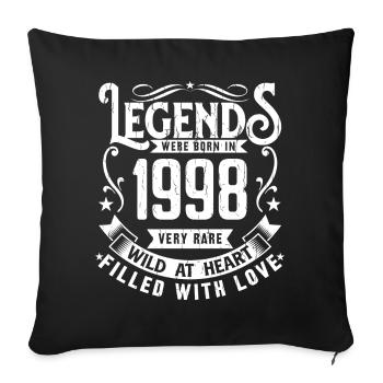 Légendaire Depuis 1998 Né en 1998 Cadeau 1998 - Housse de coussin décorative 45 x 45 cm - noir - Devant