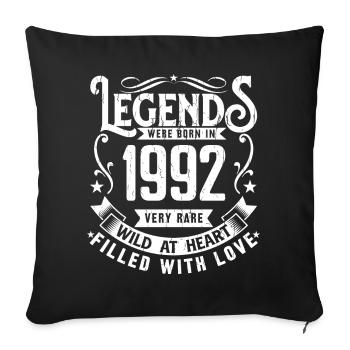 Légendaire Depuis 1992 Né en 1992 Cadeau 1992 - Housse de coussin décorative 45 x 45 cm - noir - Devant