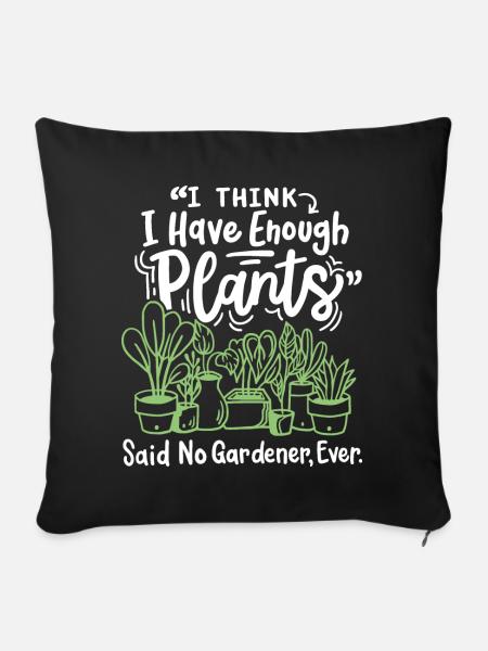 Gartenarbeit Pflanzen Gärtner - Sofakissenbezug 45 x 45 cm - Schwarz